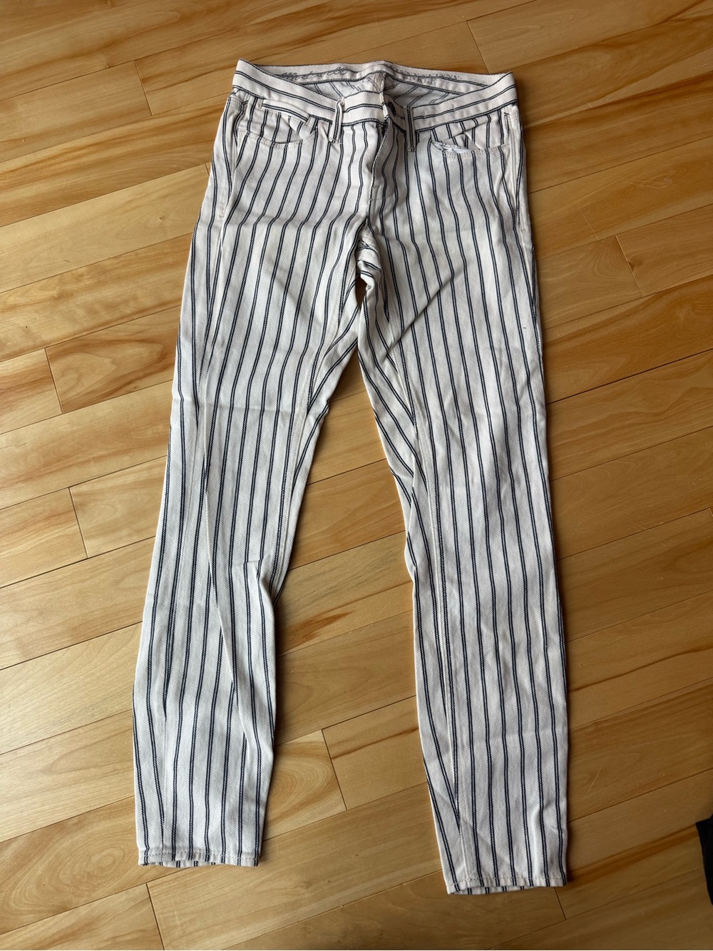 Madewell Skinny Skinny Ankle Jeans Striped Size 24